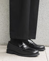 Svarta Penny Loafers i Läder