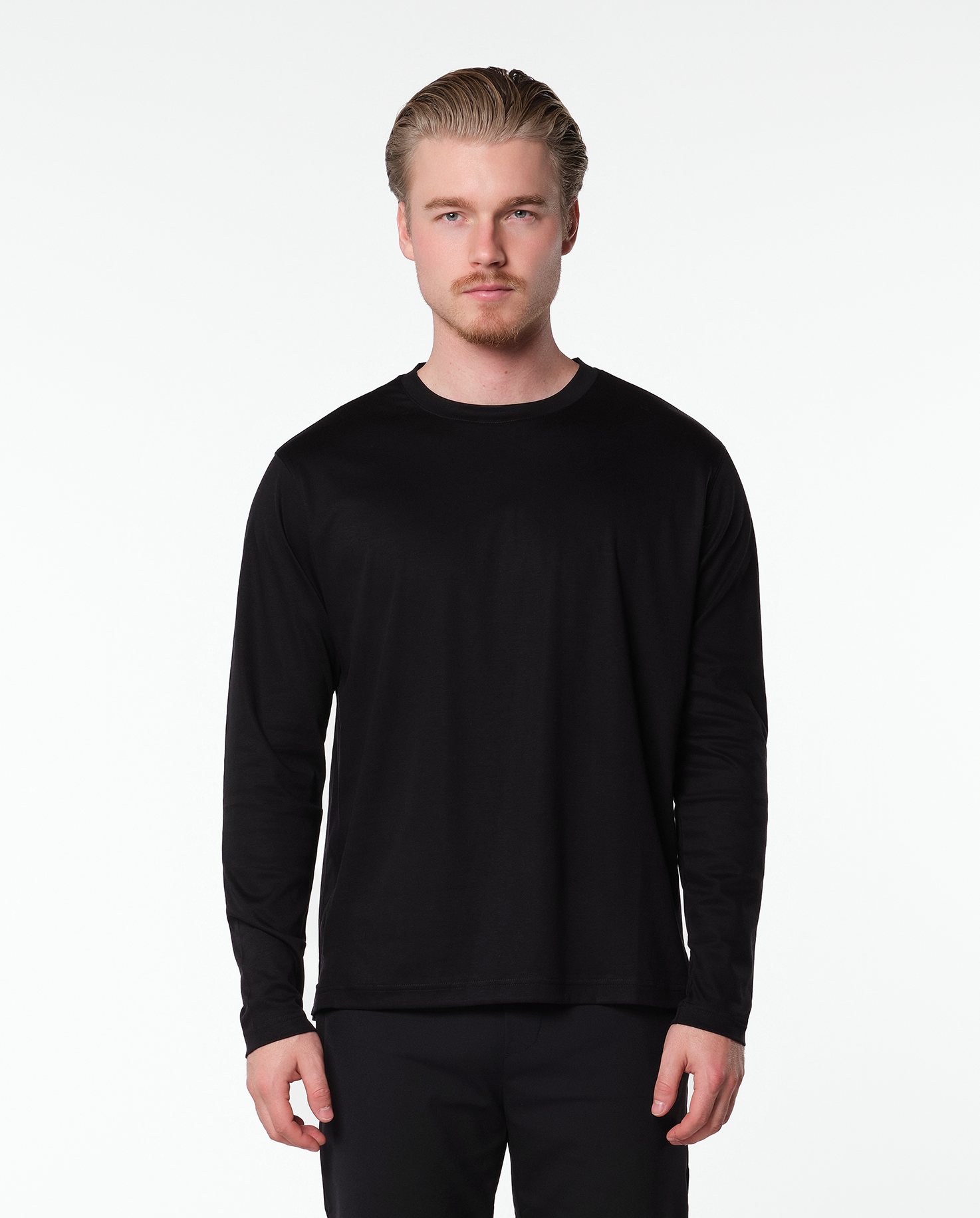 LYXIG L/S T-SHIRT - SVART