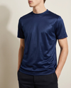 Glansig t-shirt med rund hals