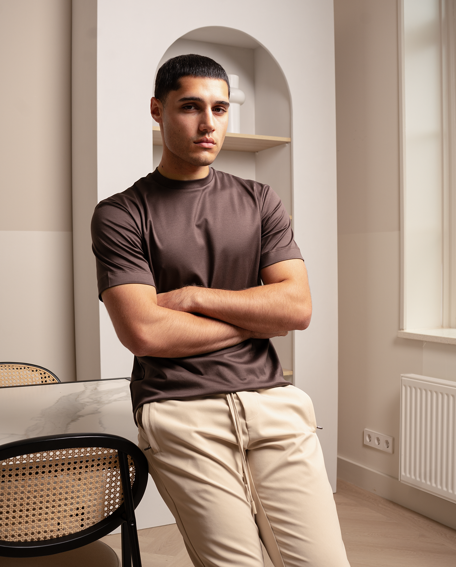 LYXIG T-SHIRT - BRUN